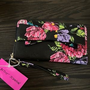 Betsy Johnson Bow wallet and clutch purse.